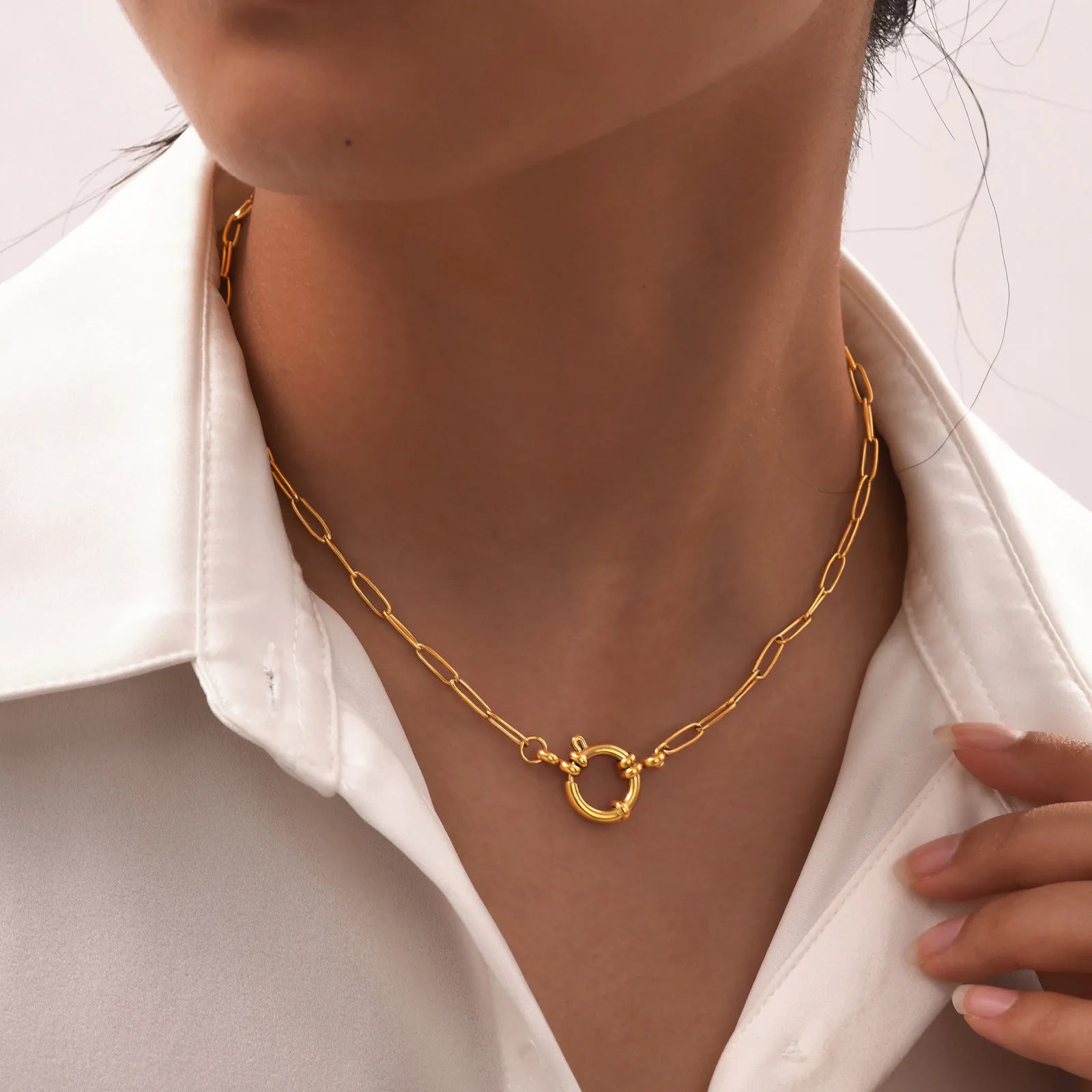 Corrente Choker Elos Minimalista para Estilo